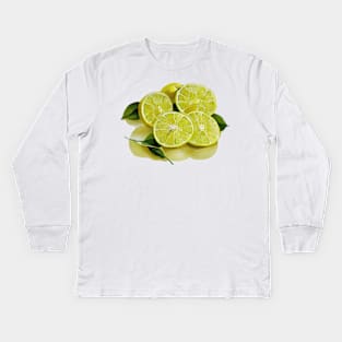 Sliced Lemons Kids Long Sleeve T-Shirt